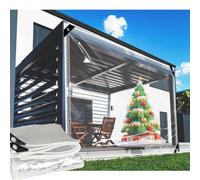 Telone Trasparenti Impermeabili per Esterno con Occhielli 0.5x5m,Teloni pieghevoli in PVC da 0.35 mm Resistente per mobili da giardino,fattoria, Gazebo,Personalizzabili