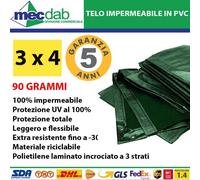 Telone Verde Universale Impermeabile In PVC Con Occhielli Varie Misure