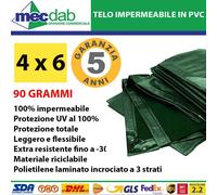 Telone Verde Universale Impermeabile In PVC Con Occhielli Varie Misure