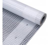 Teloni di copertura a griglia, 2 pezzi, 260 g/m², tessuto PE, 2 x 10 m, bianco, resistente alle intemperie, ai raggi UV, antistrappo, con occhielli, per giardino, campeggio, auto, barca, terrazza