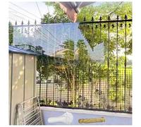 Teloni in plastica trasparente con occhielli, Teloni in vinile impermeabili ad alta resistenza, Protezione antipioggia per balconi, Recinzione frangivento(3x8ft(0.9x2.4m))
