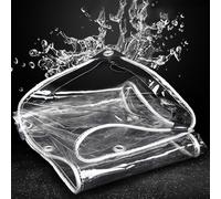 Teloni in PVC trasparente,Telo impermeabile,Copertura in vetro morbido con occhielli,Tenda antipioggia resistente agli strappi,Per patio,giardino esterno e campeggio,W*L-1.4x8m/4.6 * 26.2ft