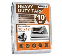 Teloni resistenti impermeabili 3,5 x 30,5 m, extra spesso 10 mm, multiuso in poliestere, telone impermeabile resistente ai raggi UV, resistente agli strappi e allo sbiadimento, telone esterno per