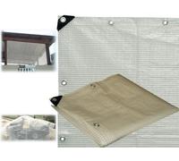 TELONI TELONE OCCHIELLATO RETINATO PE MT. 3X4 BIANCO TRASPARENTE