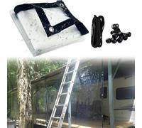 Teloni Trasparenti con Occhielli Pannelli in plastica per Serre Che Coprono Le Piante da Giardino Copertura Antivento Impermeabile Il Sole e la Pioggia 15x18 Piedi Resistente Impermeabile Re