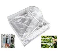 Teloni Trasparenti da 400g/m² per Patio Telo Trasparente con Occhielli, Vetro Morbido Spessore 13,5 Mil, Impermeabile, per Portico da Giardino in Serra (Size : 1.2x3m/4x9.8ft)