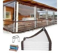 Teloni Trasparenti Impermeabili, Teloni in Polietilene per Esterni, Copertura Trasparente Antistrappo, Spessore 0,12mm, Telo per Capannoni, Telo di Protezione per Pollai,4x15m/13x49ft