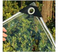 Teloni Trasparenti, Telo Trasparet Resistente Impermeabile, con Occhielli, Spessore 0,3 Mm, Vetro Morbido per Esterni Balcoy Rai Curtai, per Panno Rai Rai Balcoy della Vedova, Clear,Transparent, 3X5M