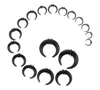 Telooco 18 Pezzi Piercing per Setto Nasale in Acrilico Nero Pinze Coniche Fai da te C Forma Anello Nasale a Ferro di Cavallo per Setto Naso Piercing aAuricolare Gioielli per Naso e Orecchie