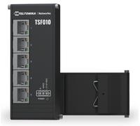 Teltonika NETWORKS TSF010 Flat Ethernet Switch Non gestito Fast Ethernet (10/100) DIN rail Nero