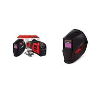 Telwin 815863 Force 165 Saldatrice Inverter ad Elettrodo con Maschera Automatica e Accessori di Saldatura, 230 V, 4,23 kg, Rosso, Force 165 maschera e accessori & Lion Maschera MMA/MIG-MAG/WIG