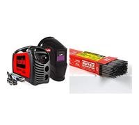 TELWIN 815863 Force 165 Saldatrice Inverter Ad Elettrodo Con Maschera Automatica E Accessori Di Saldatura, 230 V, 4 & 802748 Elettrodi Basici Per Saldatura D. 2.5 Mm 2.5 Kg, 0.1 V, Grigio
