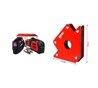 Telwin 815863 Force 165 Saldatrice Inverter ad Elettrodo con Maschera Automatica e Accessori di Saldatura, 230 V, 4 & 802583 Posizionatore Magnetico per Saldature, 0.1 V, Rosso, 23 kg max