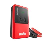 Telwin Drive 1800 Kompressor Avviatore Booster Multifunzione 12V Portatile e Ultracompatto per Auto Moto Barche con Compressore Integrato, Powerbank e Luce Led, 1800A start max