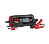 Telwin T-Charge 12 EVO: Caricabatterie, Mantenitore di Carica Elettronico e Tester Multifunzione 6/12V con Schermo LCD, per tutti tipi di batterie di Veicoli, Auto, Moto. IP65. Cavi inclusi.