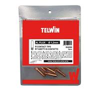 Telwin Tubetti di Contatto Ø 1,2 mm per Saldatura MIG/MAG, Set da 5 Pezzi, Adatti a Filo Alluminio/Flux D.1.2mm, Ricambi Consumabili Contact Tips per Torcia per Saldare