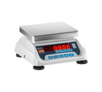 TEM Bilancia da tavolo - Calibrata - 3 kg / 1 g - 6 kg / 2 g - 19,5 x 24,5 cm - LED TEKO+LED06T-PLS-B1