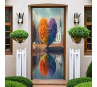 Tema D'Amore Poster per Porte 3D Adesivo per Porta Un albero a forma di cuore 83 x 210 cm Interne 3D Pellicola Adesiva Poster Sticker Murale Parete Carta da Parati Adesivo per pareti e Porte