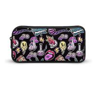 Tema di droga Trippy Stoned e simpatico personaggio psichedepico Astuccio carino Astuccio per penne Borsa per cosmetici Pecil Box Organizer per ufficio di viaggio