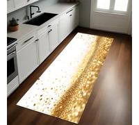 Tema Elegante Tappeto Cucina 50x220 cm Frammenti d'oro Antiscivolo Lavabile Multiuso Cucina Lavanderia Soggiorno Corridoio Ingresso