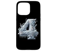 Tema invernale del paese delle meraviglie numero 4 ghiacciato Custodia per iPhone 15 Pro Max