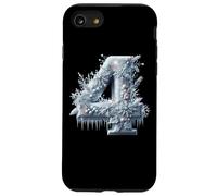 Tema invernale del paese delle meraviglie numero 4 ghiacciato Custodia per iPhone SE (2020) / 7/8