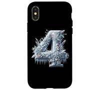 Tema invernale del paese delle meraviglie numero 4 ghiacciato Custodia per iPhone X/XS