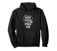 Tema Keep Calm and Fish On Relaxing Outdoors Felpa con Cappuccio