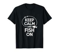 Tema Keep Calm and Fish On Relaxing Outdoors Maglietta