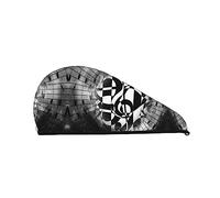 Tema musicale Music Clefs Turbante per capelli ad asciugatura rapida, senza effetto per donne capelli bagnati/ricci/più lunghi/spessi, super assorbente/morbido