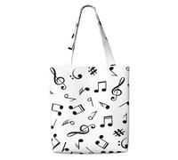Tema musicale stampato,Borse della spesa riutilizzabili, borse per la spesa, borsa a tracolla in tela di grande capacità