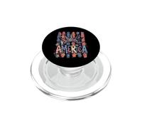 Tema Patriottico Colorato con la Statua della Libertà PopSockets PopGrip per MagSafe