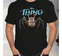 Tema The Thing, t-shirt da uomo a girocollo, 220 g/m², per l'estate, in puro cotone, maniche corte (1 pezzo) Maglietta da uomo a maniche corte con scollo tondo, casual, stampata, comoda, morbida, tras