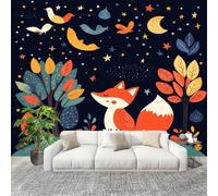 Tema Volpe Per Bambini Carta da Parati Fotografica Panorama Effetto 400x280 cm Fiaba Decorazione per la Casa per Pareti per Camera Da Letto Sala Fotomurali In Tessuto Non Tessuto