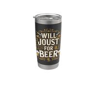 Tema Will Joust For Beer Knights Bicchiere termico in acciaio inox doppia parete