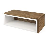 TemaHome, Jazz, Tavolino da Salotto, Marrone (Noce/Bianco), 90 x 45 x 18 cm