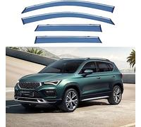 TEMAK 4 Pezzi Deflettore del Vento Auto per Seat ATECA 2016-2022, Parapioggia Finestrino Deflettori Aria Laterale Protezione Visiera