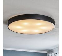 TEMAR LIGHTING Plafoniera Cleo diffusore di vetro, nero, Ø 78cm TEMAR LIGHTING