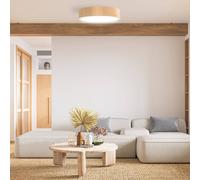 TEMAR LIGHTING Plafoniera Cleo DR800, legno di pino, Ø 80 cm, a 6 luci, E27 TEMAR LIGHTING
