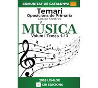 Temari oposicions Primària MÚSICA: Cos de mestres 2026 CATALUNYA