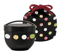 Temari rabbit drawstring caf with bowl lunch box (black) KPDN6 (japan import) by SKATER
