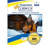 TEMARIO de CORREOS: Parte 1: Temario completo de correos: INCLUYE: Actualizaciones, tarifas, glosarios, casos prácticos y psicotécnicos y ¡30 preguntas tipo test por tema!