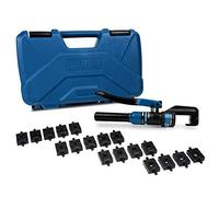 TEMCo TH0006 - Kit Pressatrice Elettrica Crimpatrice per Cavi Elettrici Idraulici con 18 Set di Matrici 12 AWG - 00 (2/0) (5 US TON)