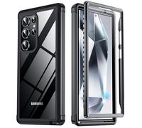 Temdan Custodia per Samsung Galaxy S24 Ultra, [pellicola protettiva integrata per lo schermo] [sensibile al tocco] [antigraffio] [antiurto di grado militare] custodia protettiva completa per S24 Ultra