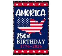 Temeemeg 250th Anniversary Flag - 12x18 inch America 250 Flag, Double-Sided Garden & Yard Flags for Outside Display, USA 250 Patriotic Commemorative Banner.
