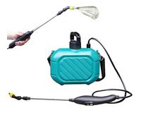 Temeemeg Electric Sprayer, 5L/1.32 Gallon Battery Powered Sprayer with Retractable Wand & Rechargeable Handle for Planting Lawn Yard Garden, Blue.