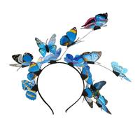 Temeemeg Fascia per capelli a farfalla per ragazze Copricapo decorativo realistico in PE 9, 1x8, 3 pollici Fascia per capelli a farfalla Costume da fata per travestimenti, feste, matrimoni, cosplay.