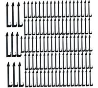 Temeemeg Picchetti per irrigazione a Goccia 100 Pezzi Picchetti da Terra da 4, 4 Pollici per Sistema di irrigazione Forti ancoraggi a Terra per Linea di Goccia Pali di Linea Nera per Forniture