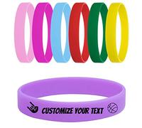 Temeite - Braccialetto in gomma, materiale ecologico 100% silicone, design alla moda e fresco, adatto a tutte le età, braccialetto in silicone arcobaleno, cinturino personalizzato (colore: bianco