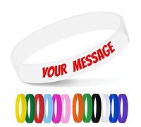 Temeite - Braccialetto in gomma, materiale ecologico, design alla moda e fresco, adatto a tutte le età, braccialetto in silicone arcobaleno, braccialetto personalizzato